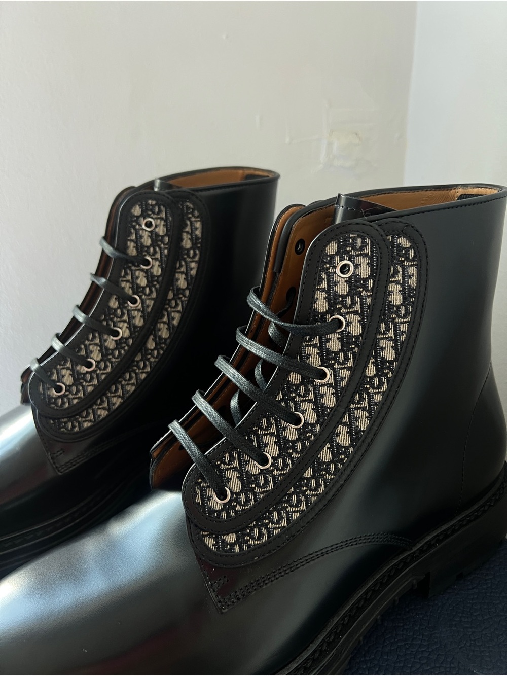 BNIB Authentic Christian Dior homme Explorer Combat Boots Leather Oblique 44 11 - Picture 5 of 14